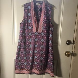 Million Bullpup woman’s sleeveless a-line sheath midi dress with v neck size M